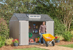 Rubbermaid Resin Outdoor Storage Shed With Floor Weather Resistant Gray Organization for Home - image 19