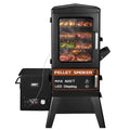 Vertical Electric Pellet Smoker Grill with Cover, 616 Sq in Cooking Area, LED Temperature Control, Meat Probe, Outdoor BBQ Smoker for Steak, Ribs, Fish & Vegetables - image 1