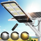 Tri-Color Solar Street Lights Outdoor - 5800W Solar Parking Lot Lights Commercial with 3 Color Temperatures, Solar Street Light Dusk to Dawn Street Lights Solar Powered for Outside Yard Garden - image 1