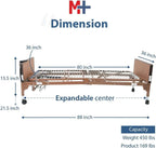 Fully electric hospital bed set, foam mattress, half side rails - image 3