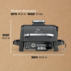 7-in-1 Grill & Smoker with Thermometer, Air Fryer, BBQ, Bake, Roast, Broil - Portable Electric Outdoor Grill, Grey - image 34