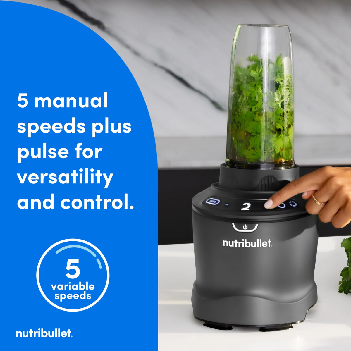 nutribullet SmartSense Blender Combo, 1400 Watt Gunmetal - image 7