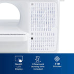 Brother Sewing and Quilting Machine, Computerized, 165 Built-in Stitches, LCD Display, Wide Table, 8 Included Presser Feet, White, 20x12x17 - image 12