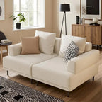 Contemporary Deep Seat Sofa with Cushions, Elevated Legs, Cozy Living Room Seating, Ideal for Apartments - image 10