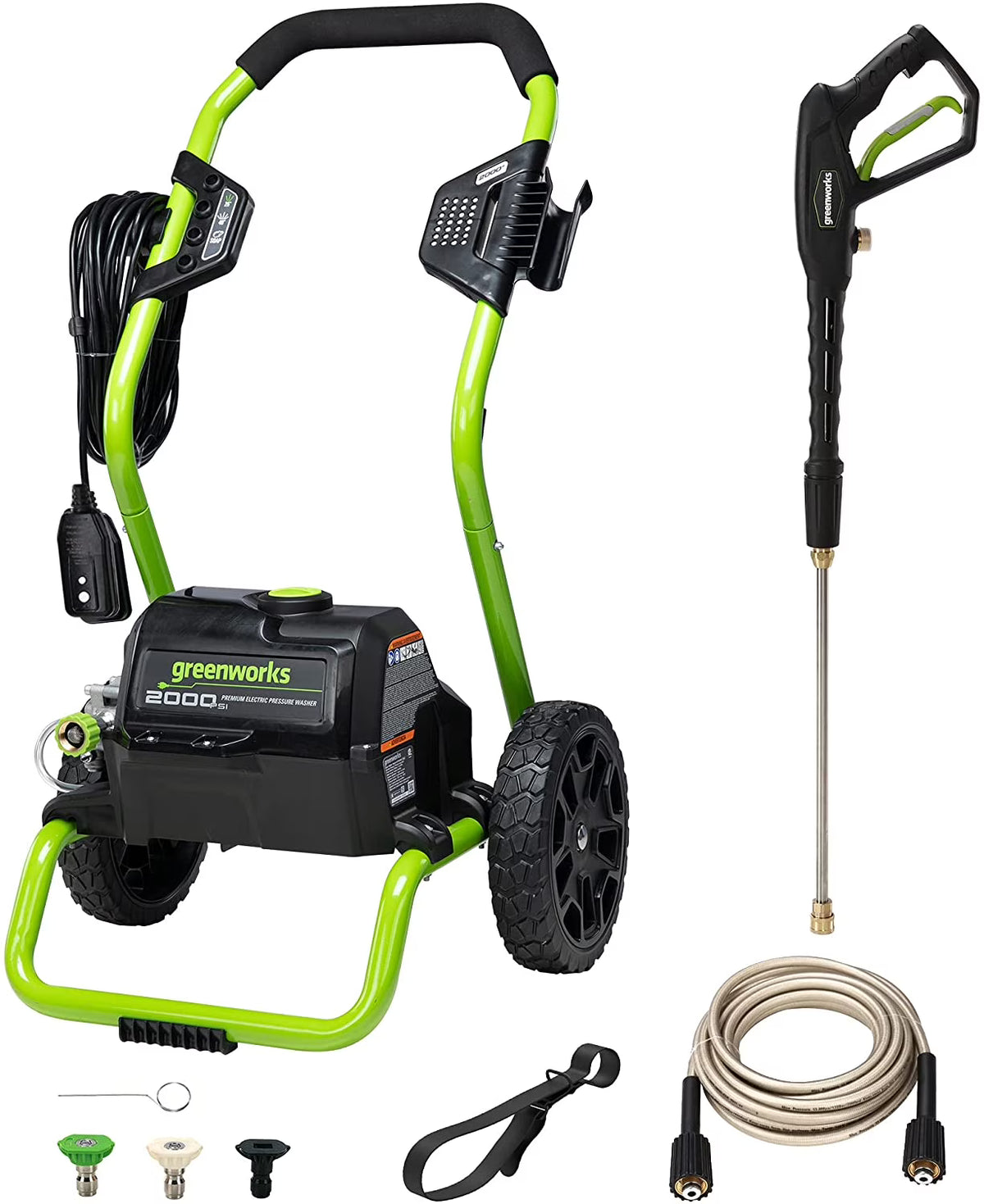 Greenworks 2000 PS at I 1.1 GPM Cold Water Electric Pressure Washer 5111802 - image 1
