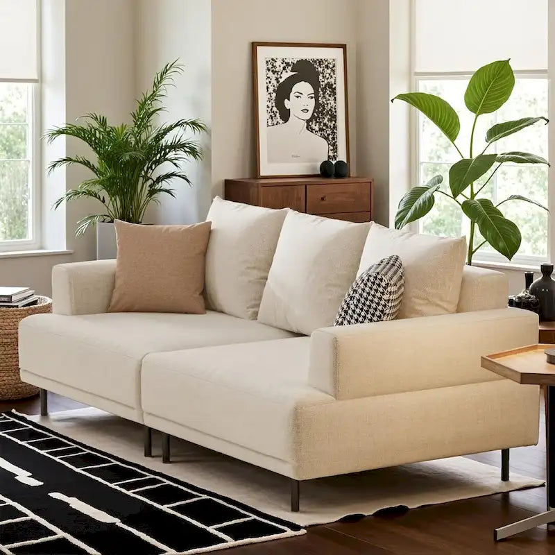 Contemporary Deep Seat Sofa with Cushions, Elevated Legs, Cozy Living Room Seating, Ideal for Apartments - image 21