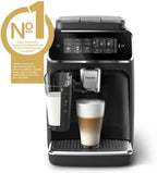 Philips Series 3300 Fully Automatic Espresso Coffee Machine - 6 Hot & Iced Drinks, LatteGo Milk System, 40% Quieter SilentBrew, Ceramic Grinder, Aquaclean Filter, Glossy Black (EP3341/50) - image 9