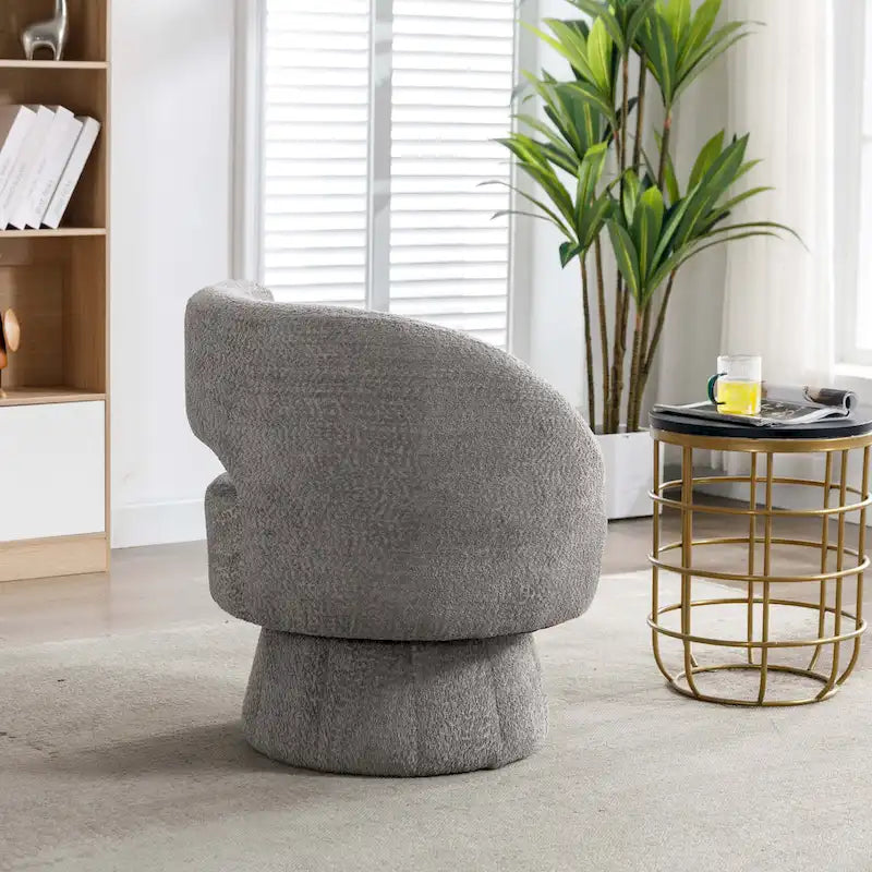 360-Degree Swivel Cuddle Barrel Accent Chairs with Plush Upholstery - image 15