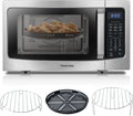 TOSHIBA 4-in-1 ML-EC42P(SS) Countertop Microwave Oven, Smart Sensor, Convection, Air Fryer Combo, Mute Function, Position Memory 13.6" Turntable, 1.5 Cu Ft, 1000W, Silver - image 1