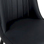 Contemporary Set of 4 Faux Leather Dining Chairs with Cushioned Backrests and Metal Legs – Ideal for Dining Rooms, Living Rooms, and Bedrooms - image 22