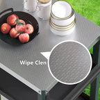 Portable Kitchen Island Grill Cart for Patios - image 32