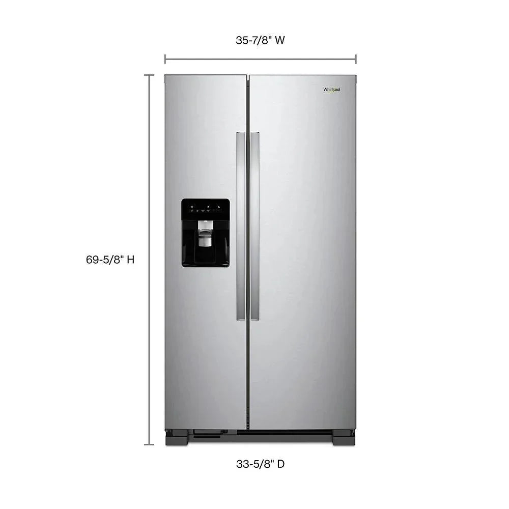36-inch wide side-by-side refrigerator C 24 cubic feet stainless steel - image 5