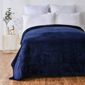 Mainstays Super Soft Polyester Plush Blanket, Indigo, Twin 66 inchx90 inch, Suitable for Adult, Mainstays, Blue - image 1
