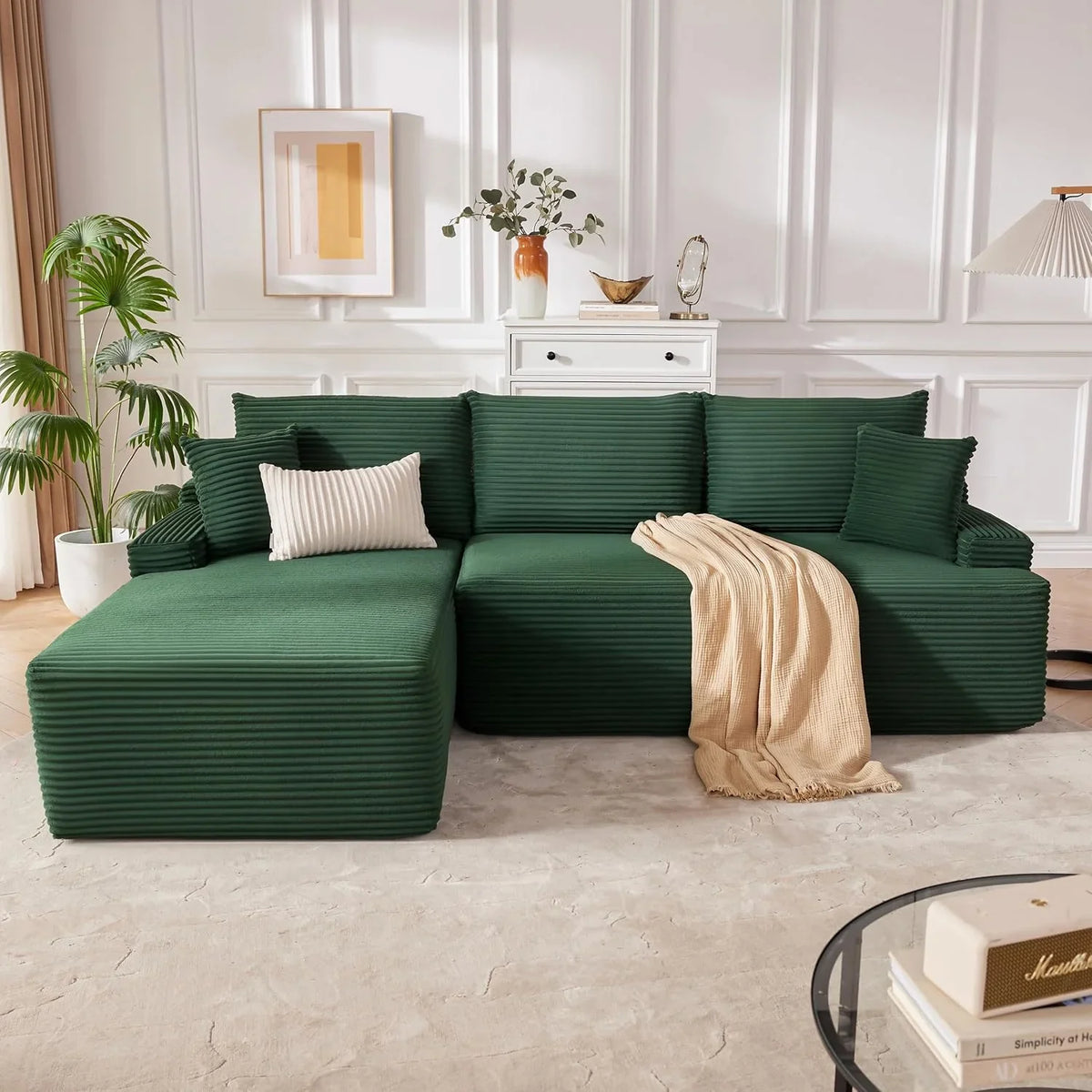 110 Cloud Sectional Couch, Boneless Sofa for Living Room Modular Sectional Sofa with Deep Seat - image 13