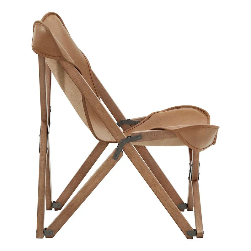 Cantu Authentic Top Grain Leather Tripolina Sling Chair by iNSPIRE Q Modern - image 20