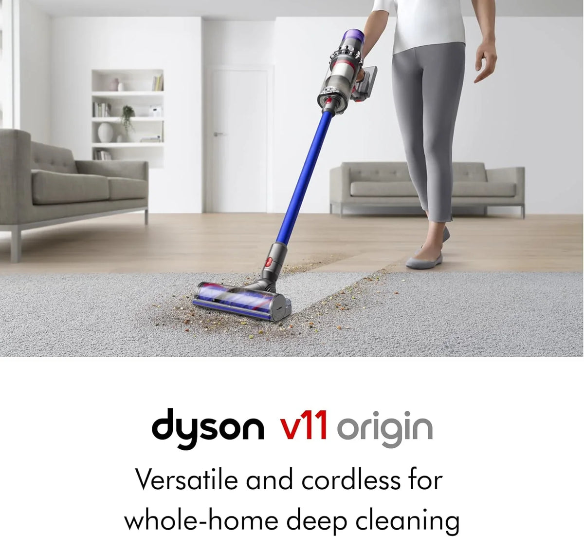 Dyson V11 Origin Cordless Vacuum, 185AW, 3 Power Modes, Up to 60 Minutes,² Deep Cleans Hard Floors and Carpets, Detangles pet Hair, Converts to Handheld - image 2
