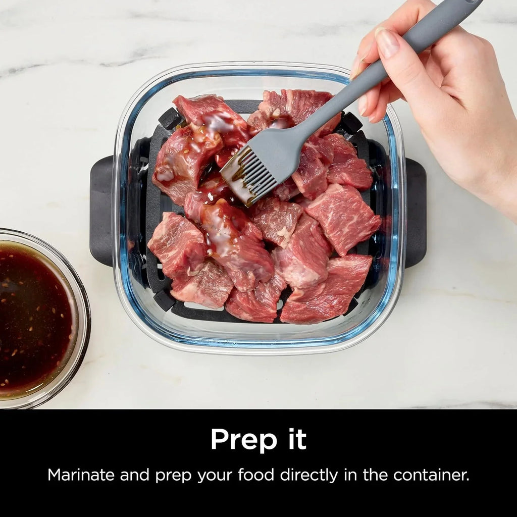 Ninja Crispi 4-in-1 Portable Glass Air Fryer Cooking System, 1500W, 4QT & 6-Cup TempWare Glass Containers with Storage Lids, Microwave, Freezer & Dishwasher Safe - image 48