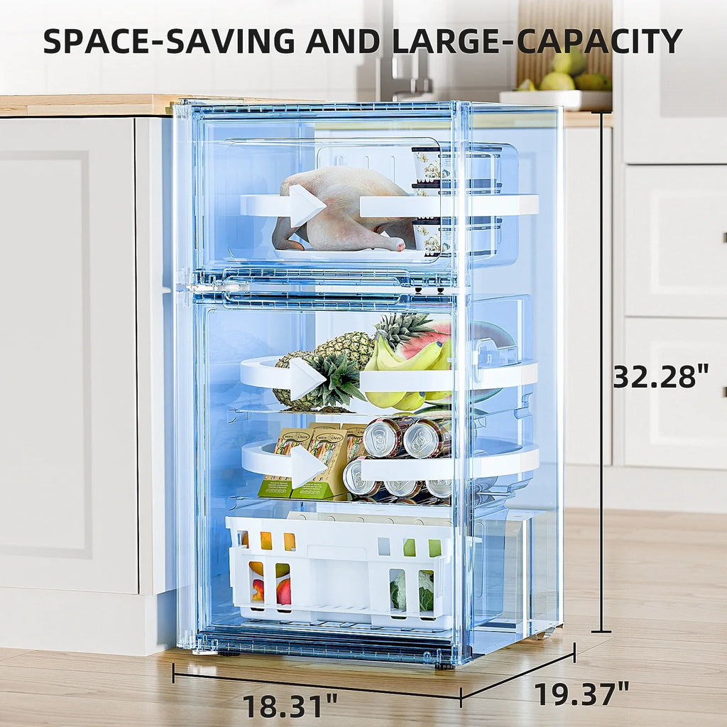FREE VILLAGE Compact Refrigerator with Freezer,2 Door Mini Fridge,Adjustable Shelf,Small Fridge for Bedroom Office Dorm Kitchen,3.2 Cu.Ft. - image 7