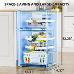 FREE VILLAGE Compact Refrigerator with Freezer,2 Door Mini Fridge,Adjustable Shelf,Small Fridge for Bedroom Office Dorm Kitchen,3.2 Cu.Ft. - image 7