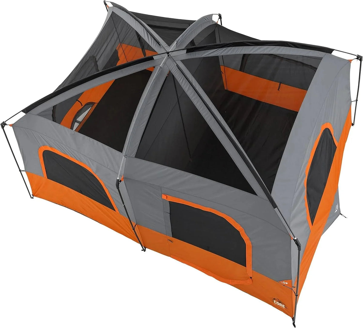 CORE Straight Wall Cabin Tents / 10 Person / 11 Person / 12 Person Large Multi Room Family Tents for Car Camping & Outdoor Adventures - image 17