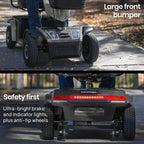 EQUIPMED Mobility Scooter, S-XXL comfortable size for all riders, 30km Max Range, 180kg capacity, Grey - image 9