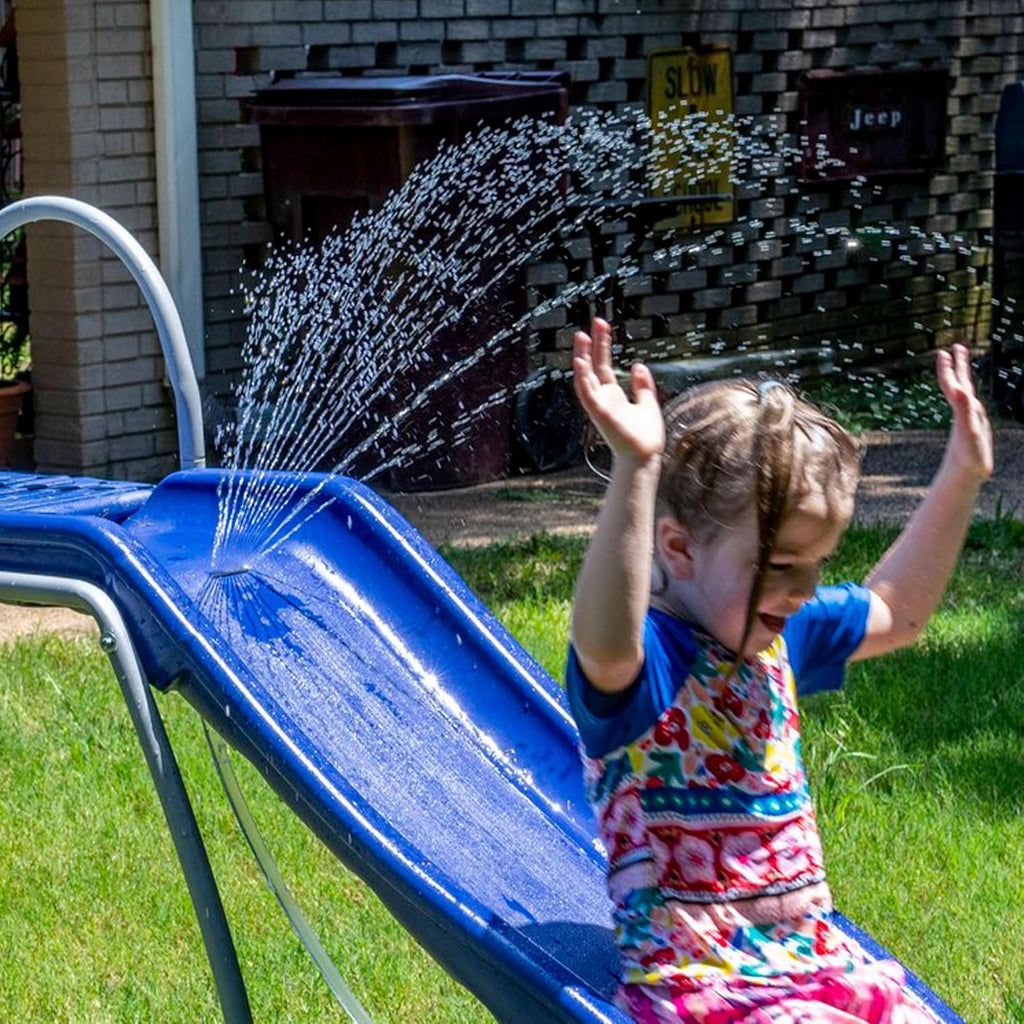 XDP Recreation 6 Foot Water Wave Slide with Built In Adjustable Sprinkler, Freestanding with Ground Pad and Hose Extension for Lawn Fun, Ages 3 to 8 - image 8