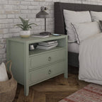 Drawer Nightstand, Green - image 2