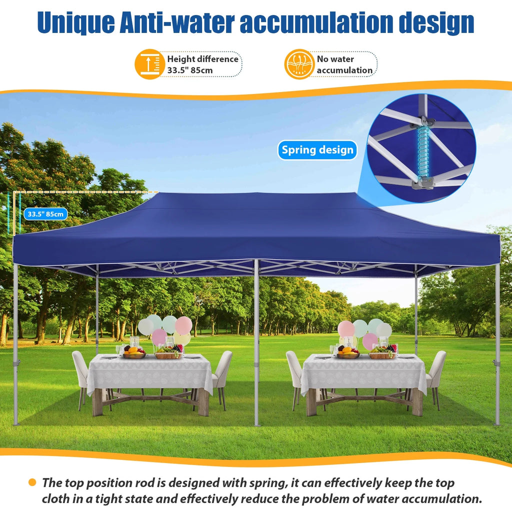 HOTEEL 10x15 Heavy Duty Canopy Tent ,Pop up Canopy for Parties Wedding,Commercial Easy up Gazebo with Roller Bag,UV 50+ &,White - image 33