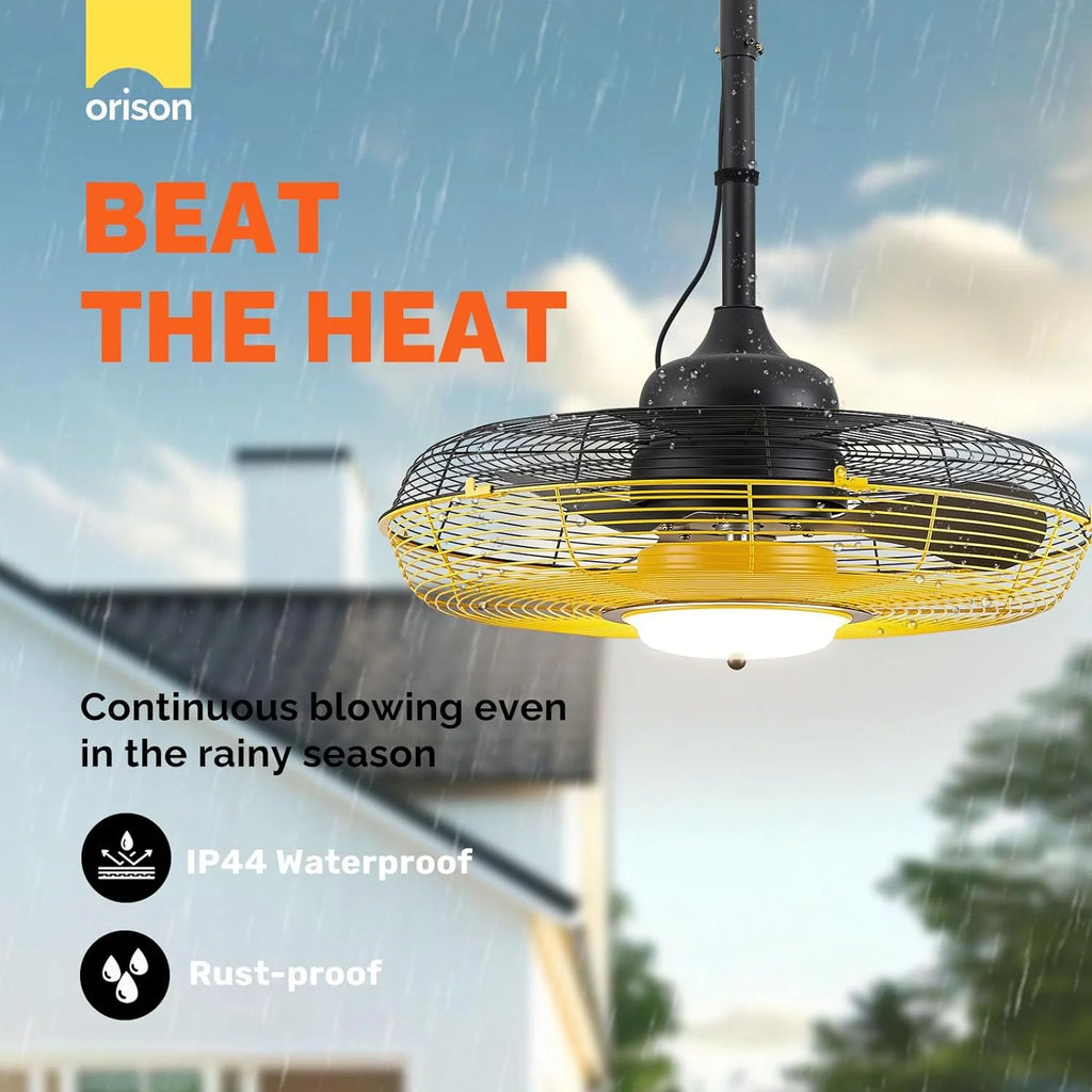 21'' Outdoor Ceiling Fan with Light, Plug in Ceiling Fan with Remote, Gazebo Fans Outdoor Hanging for Patios Waterproof, Wet Rated Hanging Fan with App Control - image 3