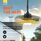21'' Outdoor Ceiling Fan with Light, Plug in Ceiling Fan with Remote, Gazebo Fans Outdoor Hanging for Patios Waterproof, Wet Rated Hanging Fan with App Control - image 3