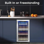 Mini Fridge 130 Can Beverage Refrigerator Cooler, 3.2 Cu.Ft Drink Fridge for Soda Wine Beer, Adjustable Temperature Control for Home Office, Black - image 21