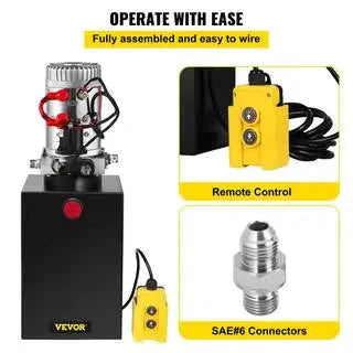 12 qt. 12-Volt 3200 PSI Hydraulic Power Pump Electric Dump Trailer Pump with Steel Reservoir for Car Lift 12LDZYCZYYBTX0001V0 - image 4