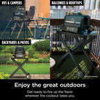 7-in-1 Grill & Smoker with Thermometer, Air Fryer, BBQ, Bake, Roast, Broil - Portable Electric Outdoor Grill, Grey - image 28