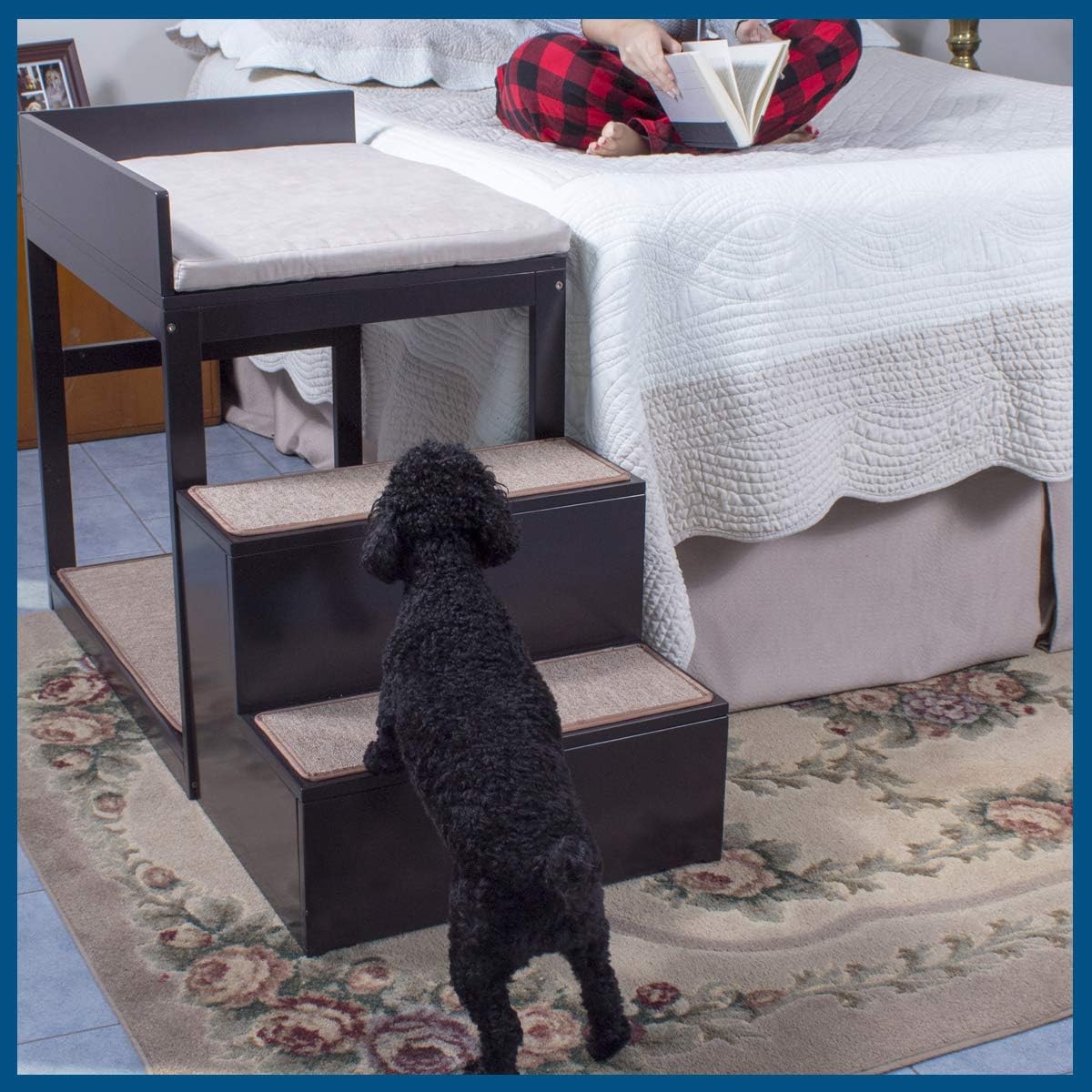 Penn-Plax Buddy Bunk Multi-Level Bed / Pet Stairs for High Beds and Couches / 3 Step System for Small Sized Dogs and Cats / Practical and Accommodating for Modern Homes (DOGF60) - image 4