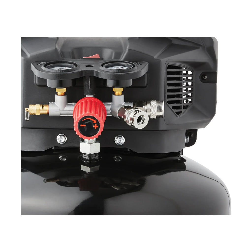 Hyper Tough Black 150 PSI Oil-Free Pancake Air Compressor 6 gal - image 4