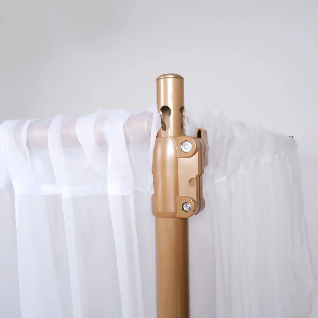 Efavormart 10ft / 4 Post Gold Metal DIY Photography Backdrop Stand, Wedding Arch Canopy Tent - image 12