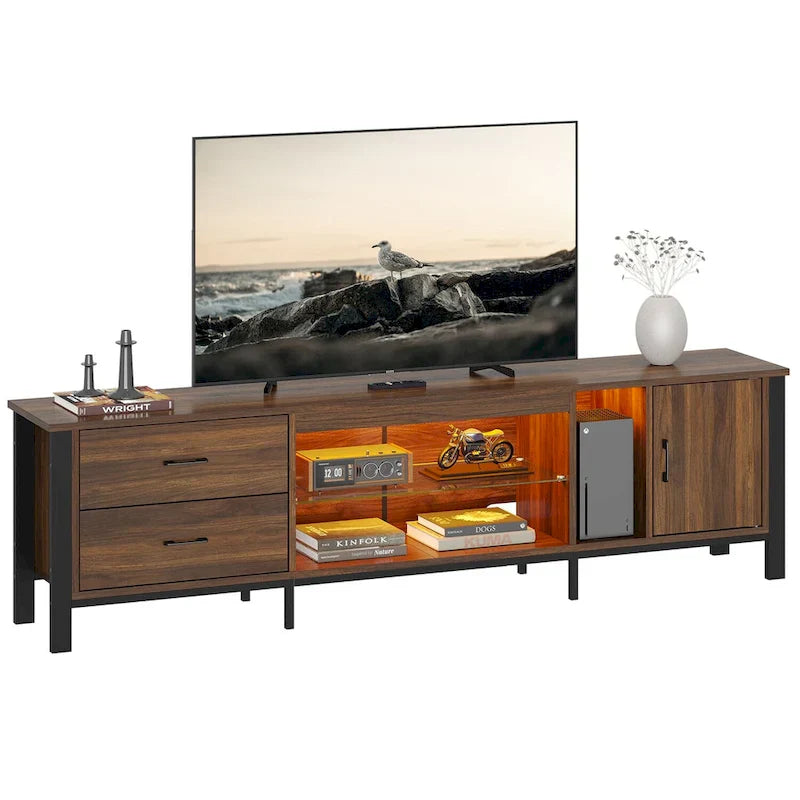 Contemporary 80-Inch TV Stand for 75/80/85 Inch TVs with 2 Drawers - image 18