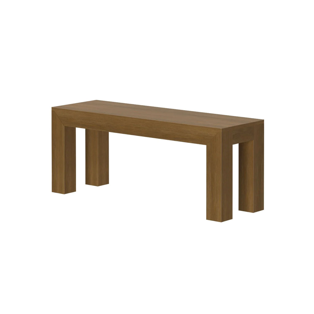 Plank+Beam Modern Dining Bench, Solid Wood Bench for Dining Table, 49", Blonde Wirebrush - image 13
