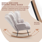 SAETSFEG Nursery Rocking Chair with High Backrest - image 5