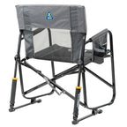 GCI Outdoor Freestyle Rocker XL Oversized Foldable Rocking Camp Chair, Pewter - image 4