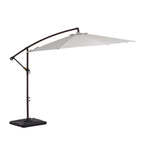 JUSTLET 10ft Heavy Duty Patio Hanging Offset Cantilever Patio Umbrella W/ 4-Piece Base Included Included, Beige - image 28