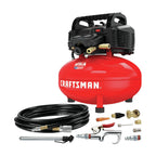 Craftsman 6 Gallon Pancake Air Compressor, Oil-Free, 150 PSI, Portable with Accessory Kit - image 1