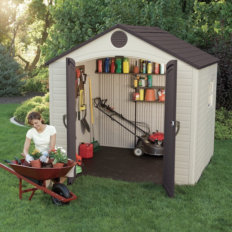 8 ft. W x 7 ft. 4 in. D Plastic Storage Shed - image 1