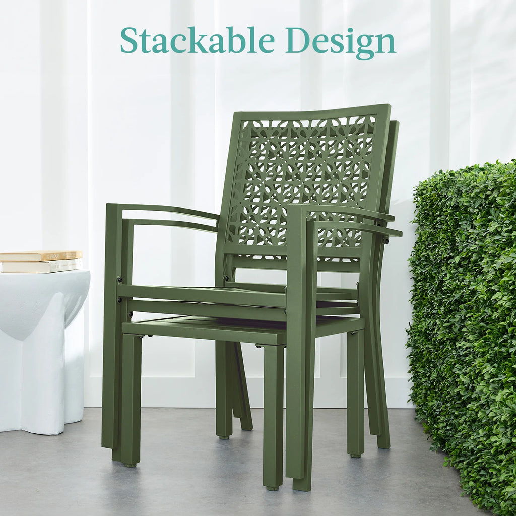 Best Choice Products 3-Piece Stackable Steel Outdoor Conversation Bistro Set, Patio Chat Furniture w/ 2 Chairs, Table- Black - image 47