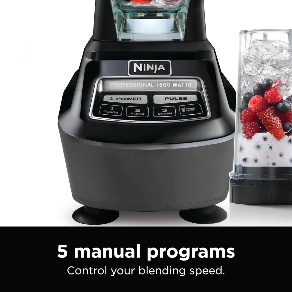 Ninja Blender, Mega Kitchen System, 1500W, 4 Functions for Smoothies, Processing, Dough, Drinks & More, with 72 Blender Pitcher, 64 Processor Bowl, 2 Nutri Cups + Lids, Black, BL770 - image 13