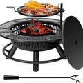 35 Inch Metal Table Cooking Grill Wood-Burning Fire Pit - image 1