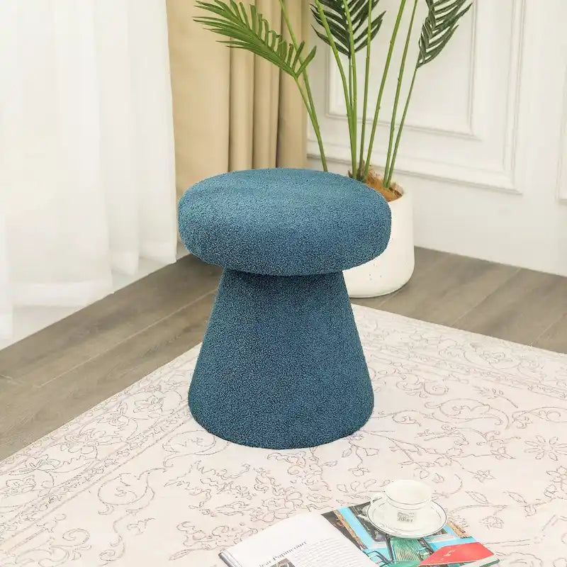 Adeco Large Soft Mushroom Ottoman - Versatile Foot Stool for Living Room and Bedroom - image 24