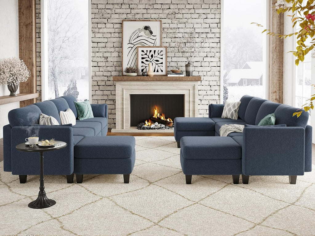 Modular Sectional Sofa, Convertible U Shaped Sofa Couch with High Density Memory Foam, 6 Seat Comfy Modular Sofa Couch for Living Room, Modern U Shaped Sectional Sofa, Dimgrey - image 22