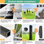 COBIZI 10x20 Heavy Duty Pop up Canopy Tent with 6 sidewalls Easy Up Commercial Outdoor Canopy Wedding Party Tents for Parties All Season Wind & Waterproof Gazebo with Roller Bag,Black(Frame Thickened) - image 121