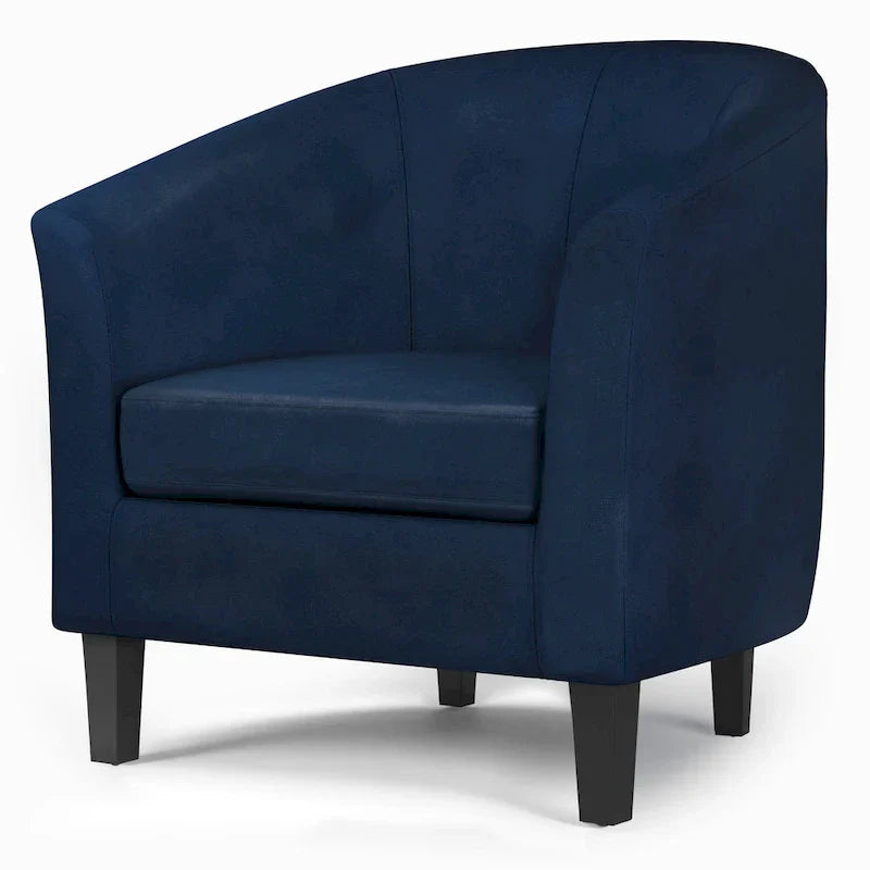 Modern Tub Accent Chair with Upholstered Seat and Wooden Legs - image 45